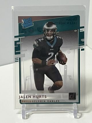 2020 Panini Chronicles Donruss Clearly Rated Rookie Jalen Hurts