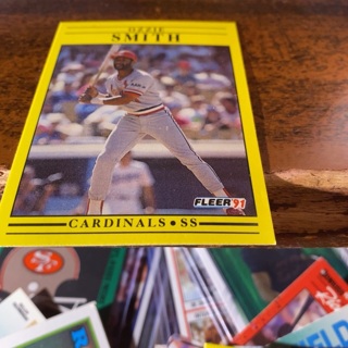 1991 fleer Ozzie Smith baseball card 