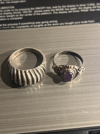 2 Vintage Sterling Silver rings 