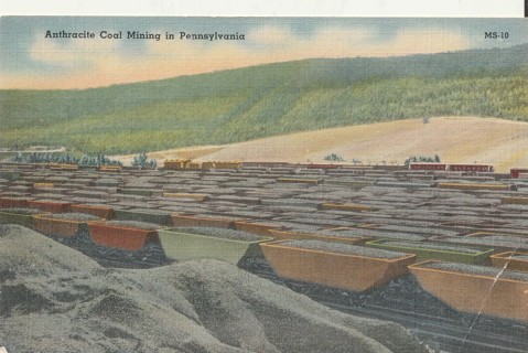 Vintage Unused Postcard: e: Coal Mining in Pennsylvania