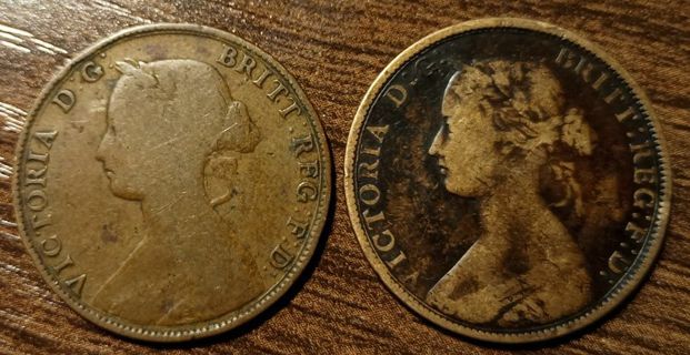 1861 British Half Pennys Full bold dates!