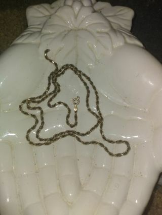 Vintage 10k peru rope necklace