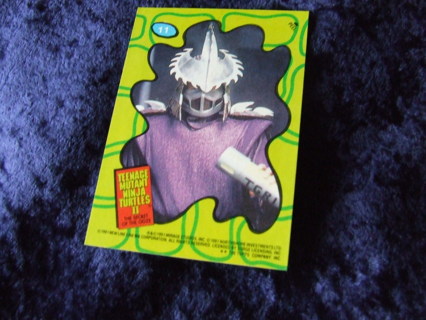 1991 Teenage Mutant Ninja Turtles Shredder Topps Sticker Card #11