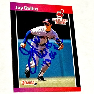 Autographed 1989 Donruss Jay Bell-2 X All Star-1993 Gold Glove & Silver Slugger 