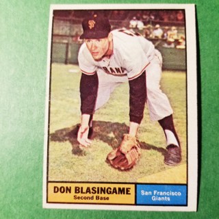 1961 - TOPPS BASEBALL CARD NO. 294 - DON BLASINGAME - GIANTS