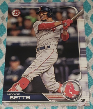 2019 ⚾ Bowman Mookie Betts #50 ⚾ Boston Red Sox Los Angeles Dodgers Baseball Card