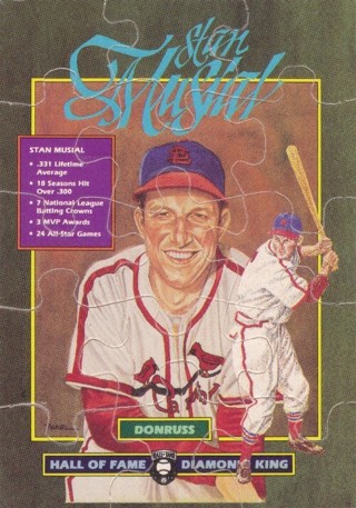 Stan Musial 1988 Donruss Hall of Fame Diamond King Mini Puzzle St. Louis Cardinals