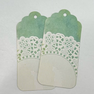 Mint Green Lace Doily Anytime Gift Tags 