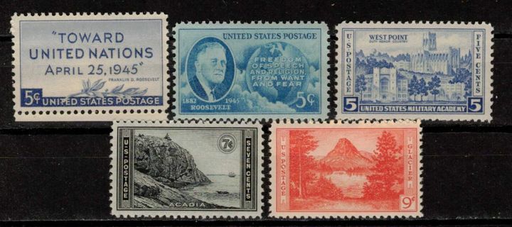 Old Unused US Commemoratives Higher Values