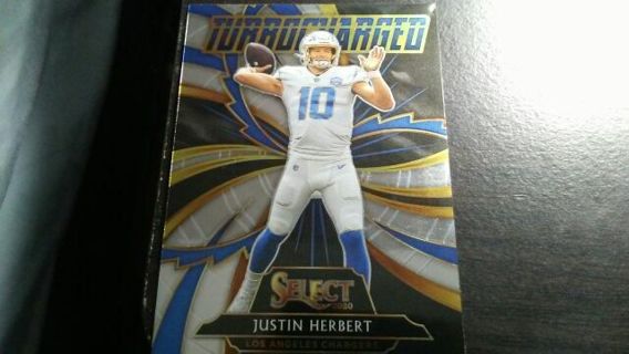 2020 PANINI SELECT TURBOCHARGED JUSTIN HERBERT LOS ANGELES CHARGERS FOOTBALL CARD# T24