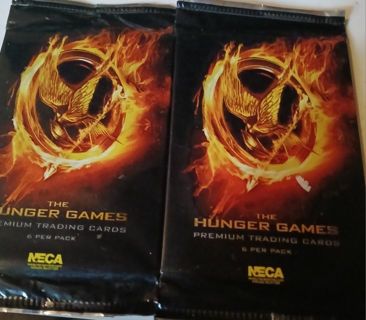 Lot of 2 pk- the hunger games premium trading cards- New