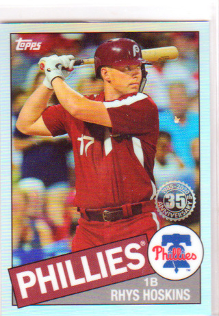 Rhys Hoskins, 2020 Topps Silver Chrome Card #85TC-20, Philadelphia Phillies, (L5