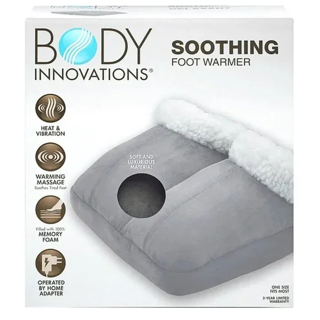 [ NEW ] Body Innovations® Soothing Foot Warmer and Massager (Gray)