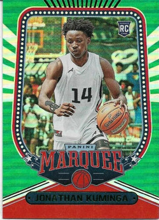 2021 CHRONICLES MARQUEE DRAFT PICKS JONATHAN KUMINGA GREEN PARALLEL HOLO ROOKIE CARD 