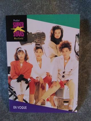 Pro Set Super Star Music Trading Card EN VOGUE #117