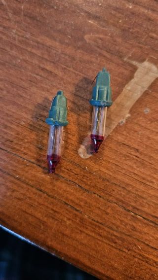 2 miniature Christmas light flasher bulbs new