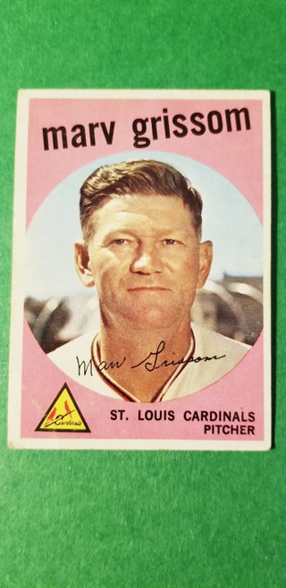 1959 - TOPPS EXMT - NRMT BASEBALL - CARD NO. 243 - MARV GRISSOM - CARDINALS