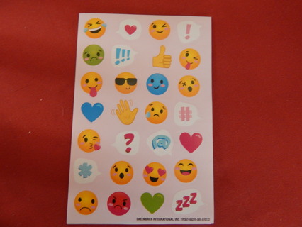 Fun sheet of colorful EMOJI's stickers