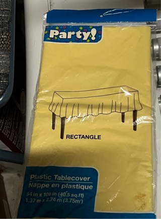 Plastic tablecloth 