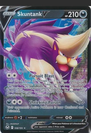 NM Ultra Rare Skunktank V Pokemon card TCG