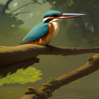 Listia Digital Collectible: Kingfisher Waiting to Pounce