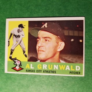 1960 - TOPPS EXMT - NRMT BASEBALL CARD NO. 427 - AL GRUNWALD - A'S