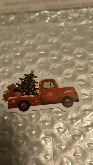 Truck Christmas Sticker