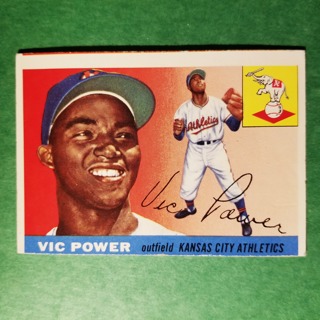 1955 - TOPPS BASEBALL CARD NO. 30 - VIC POWER - A'S