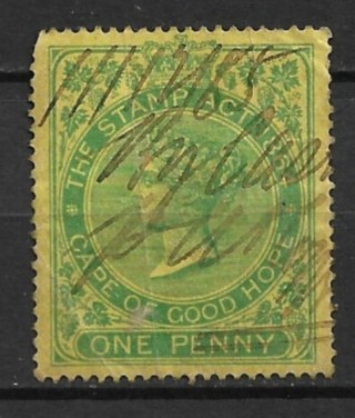 1p Cape of Good Hope Revenue "Stamp Act 1864" used