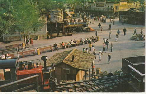 Vintage Used Postcard: d: 1973 Calico Square, Knott's Berry Farm, CA