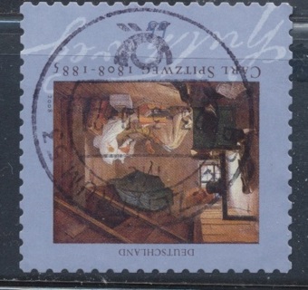 Germany:  2008, "The Poor Poet" by Carl Spitzweg, Used, Scott # DE-2473 - GER-2201h