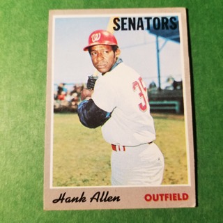 1970 - TOPPS BASEBALL CARD NO. 14 - HANK ALLEN - SENATORS