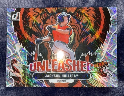 Jackson Holliday 2023 Panini Donruss Unleashed Rapture Baltimore Orioles