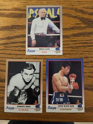 1991 KAYO Boxing trading cards.#121,#122,#123