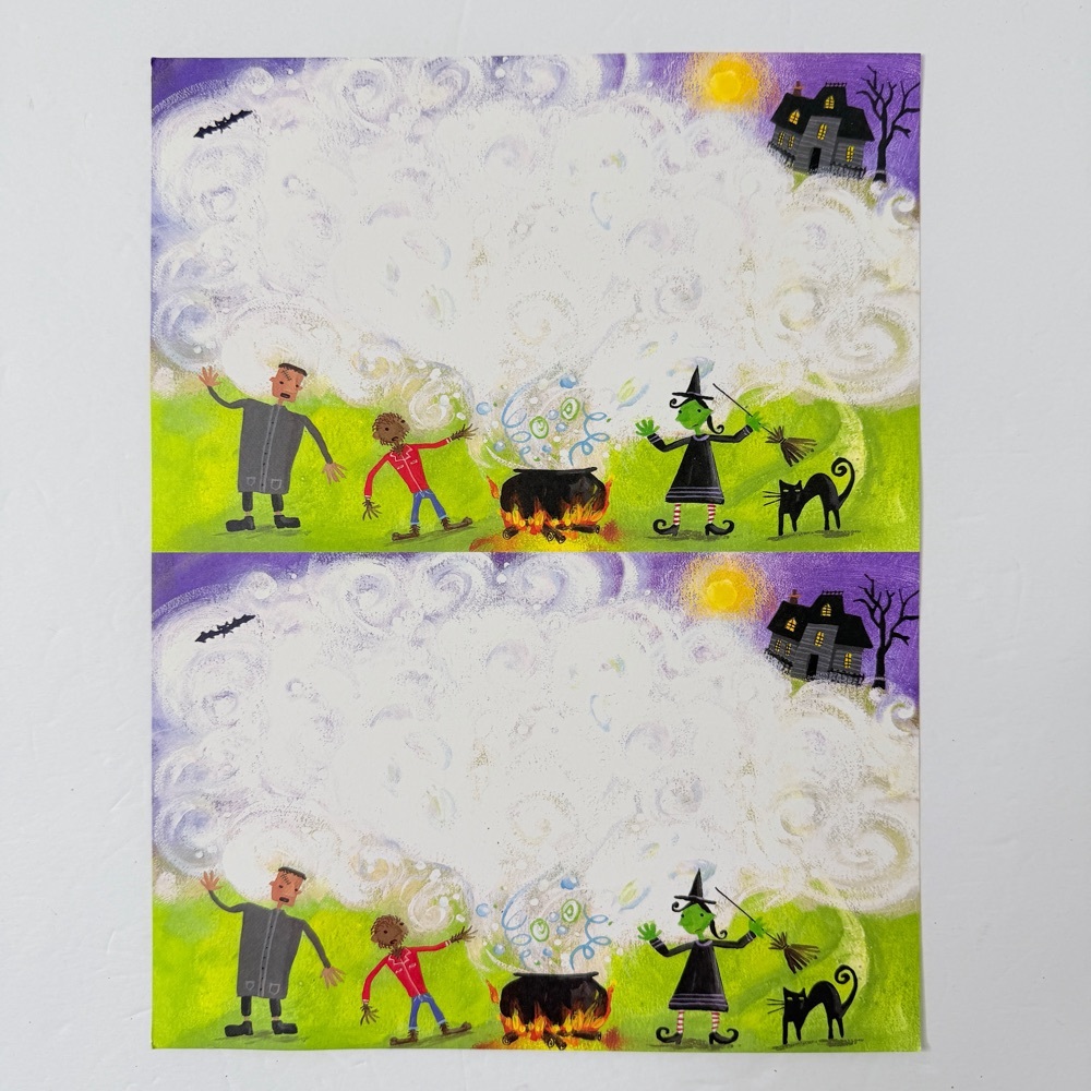Free: Halloween Themed Half Sheet Card Stock  