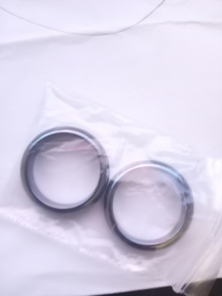 2 Hematite Rings Black hematite stone.Both rings  Size 7 