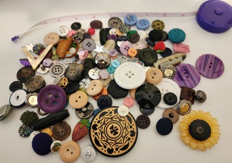 Bag of 162 Buttons - Older Buttons - various colors, sizes & shapes