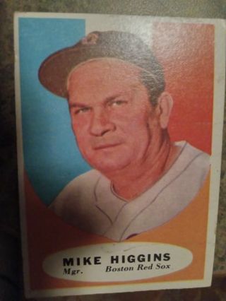 1954 TOPPS MIKE HIGGINS BOSTON RED SOX BASEBALL CARD# 221