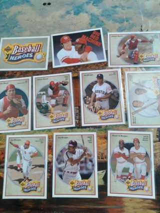 1992 Upperdeck Baseball Heroes Johnny Bench/Joe Morgan 10 Card Set