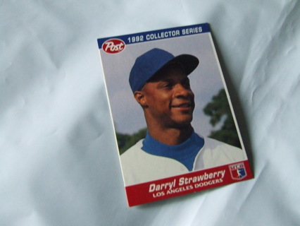 1992 Darryl Strawberry Los Angeles Dodgers Post Card #10