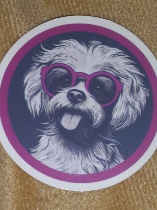 Dog Cute one nice vinyl sticker no refunds regular mail only win 2 or more get bonus