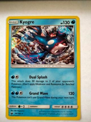 Kyogre 46/168 rare holo pokemon