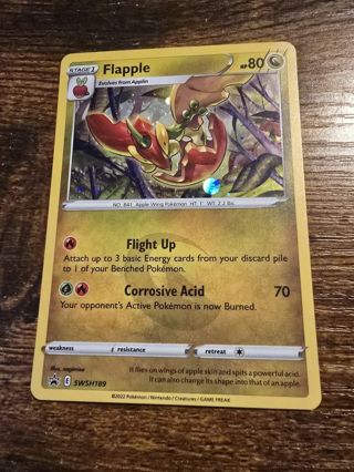 Pokemon Flapple promo card Swsh189