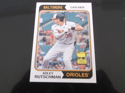 mlb  2023 Topps Heritage Adley Rutschman   Rookie Card    #7   Baltimore Orioles