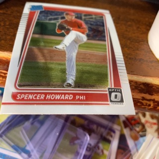 2021 donruss optic spencer Howard rookie baseball card 