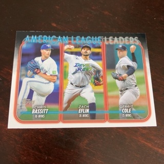 2024 Topps Series 1 - [Base] #57 League Leaders - Chris Bassitt, Zach Eflin, Gerrit Cole