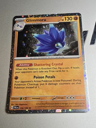 Pokemon Glimmora holo rare card 126/193