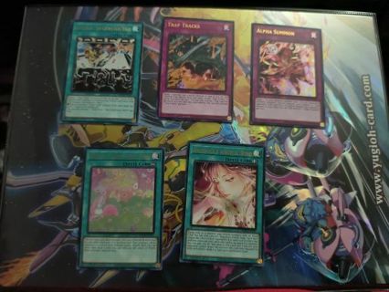 5 Mint Condition Ultra Rare Holo Yugioh cards Spells and Traps