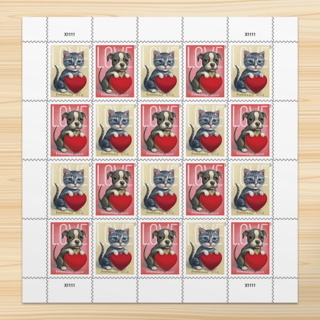 BRAND NEW ❤️ LOVE ❤️ 2023 USPS Cute Kittens & Puppies Sheets of 20 Forever Stamps *woof & meow*