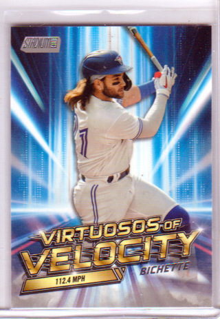 Bo Bichette,  2023 Topps Virtuosos of Velocity Card #VV-19, Kansas City Royals, (EL)